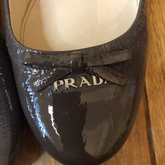 AUTH PRADA heels Patent Leather sz 37.5 - Picture 6 of 13